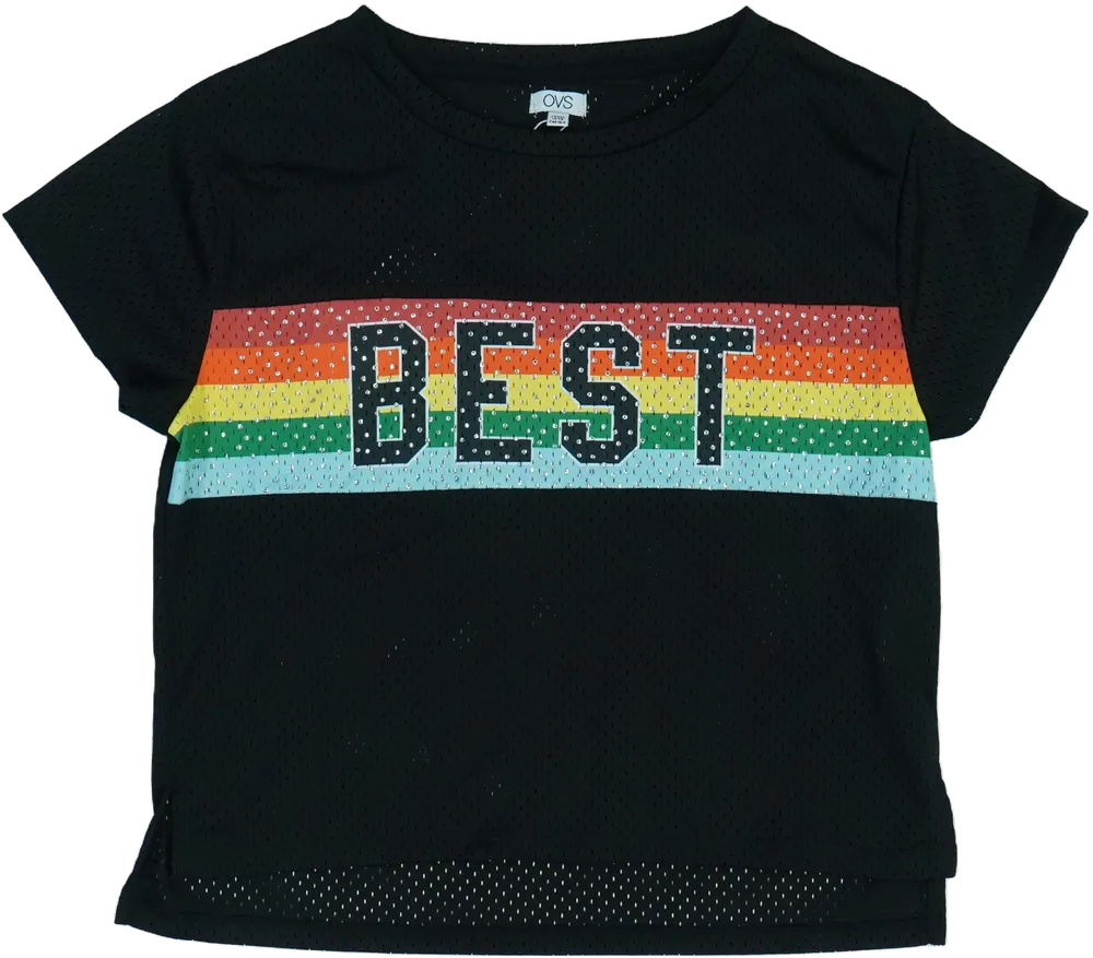 Fekete OVS Póló EU 164 / UK 14 év / US 14 év/XL