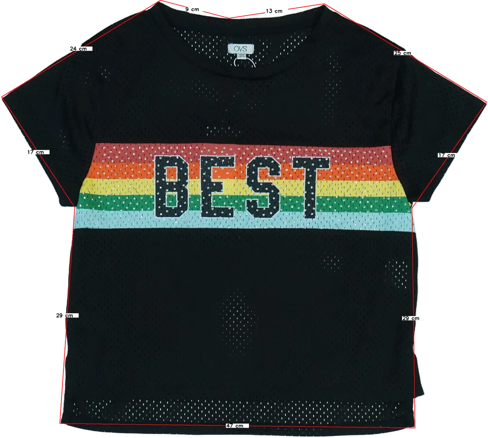 Fekete OVS Póló EU 170 / UK 15 év / US XL