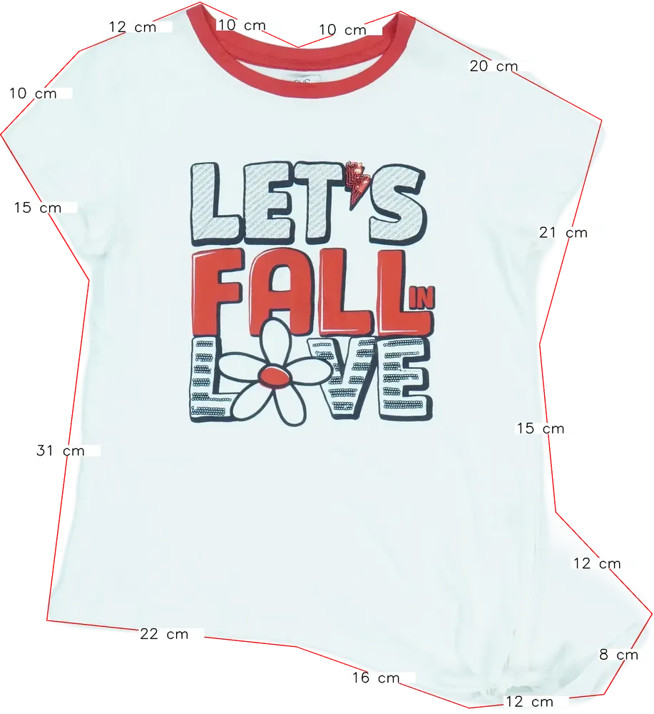 Fehér OVS Póló EU 146 / UK 11 év / US 12 év/L