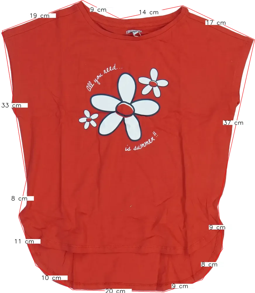 Piros OVS Póló EU 158 / UK 13 év / US 14 év/XL