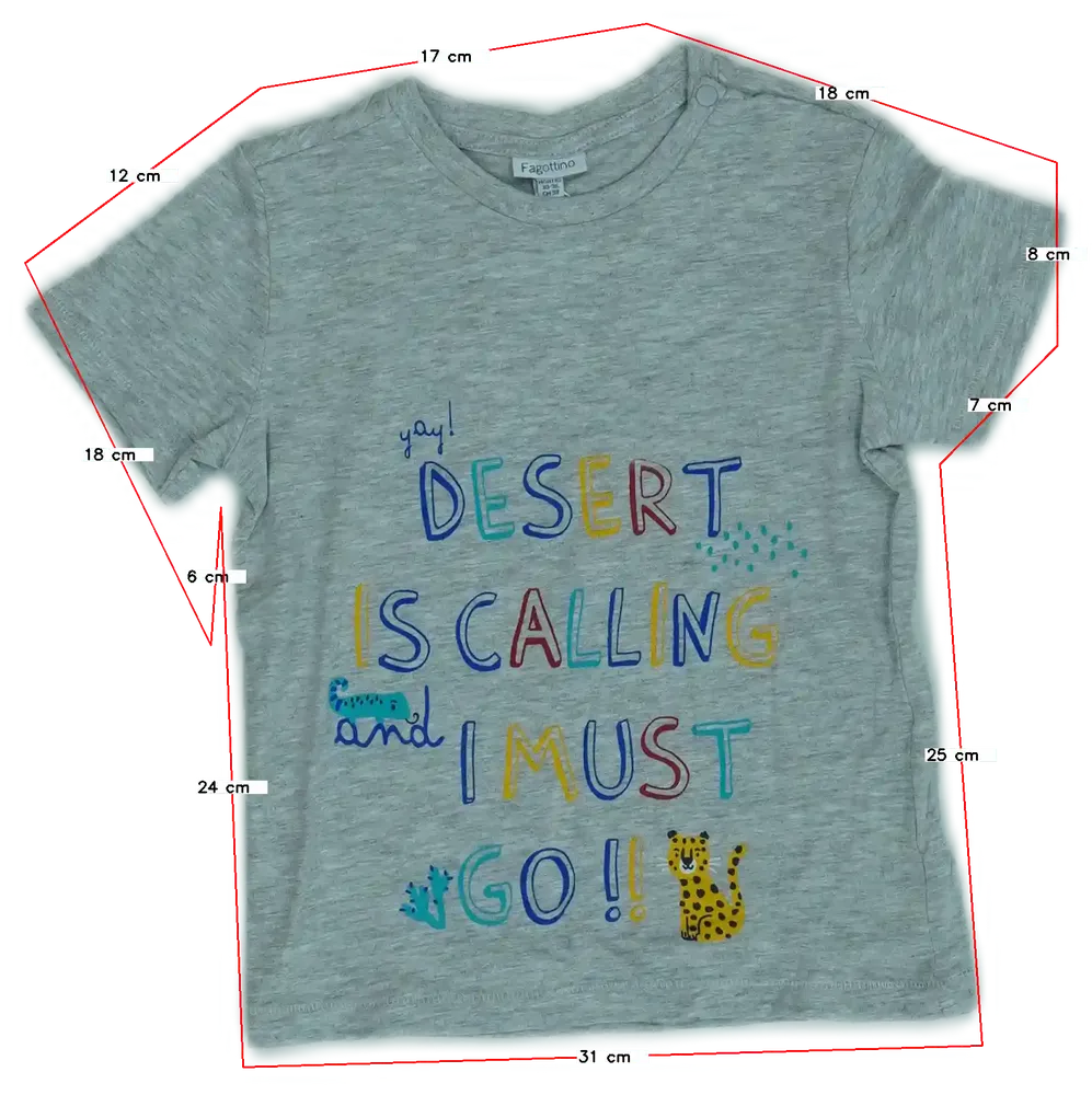 Szürke OVS - Fagottino Póló EU 98 / UK 3 év / US 3T