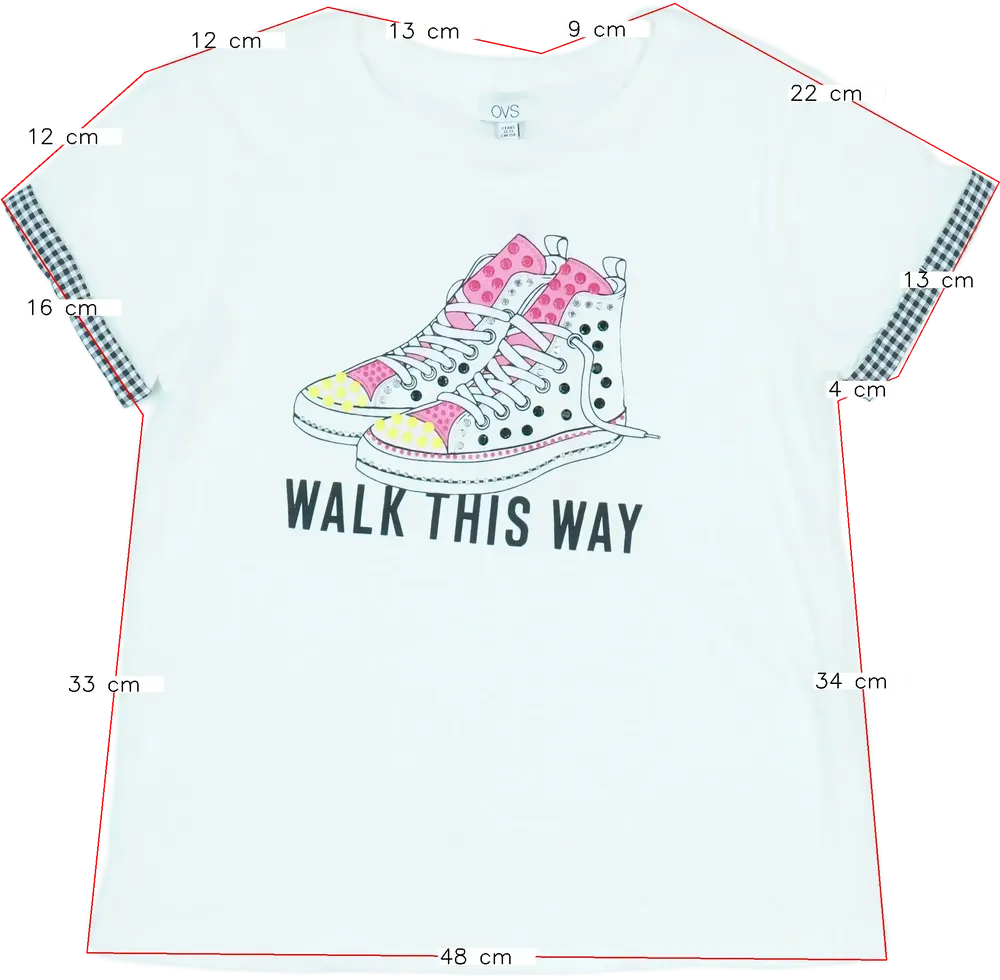 Fehér OVS Póló EU 164 / UK 14 év / US 14 év/XL