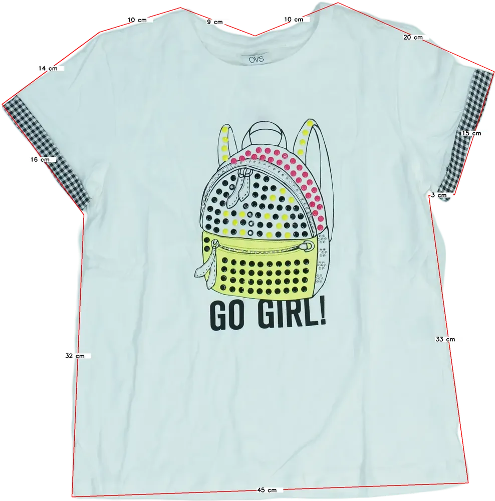 Fehér OVS Póló EU 158 / UK 13 év / US 14 év/XL