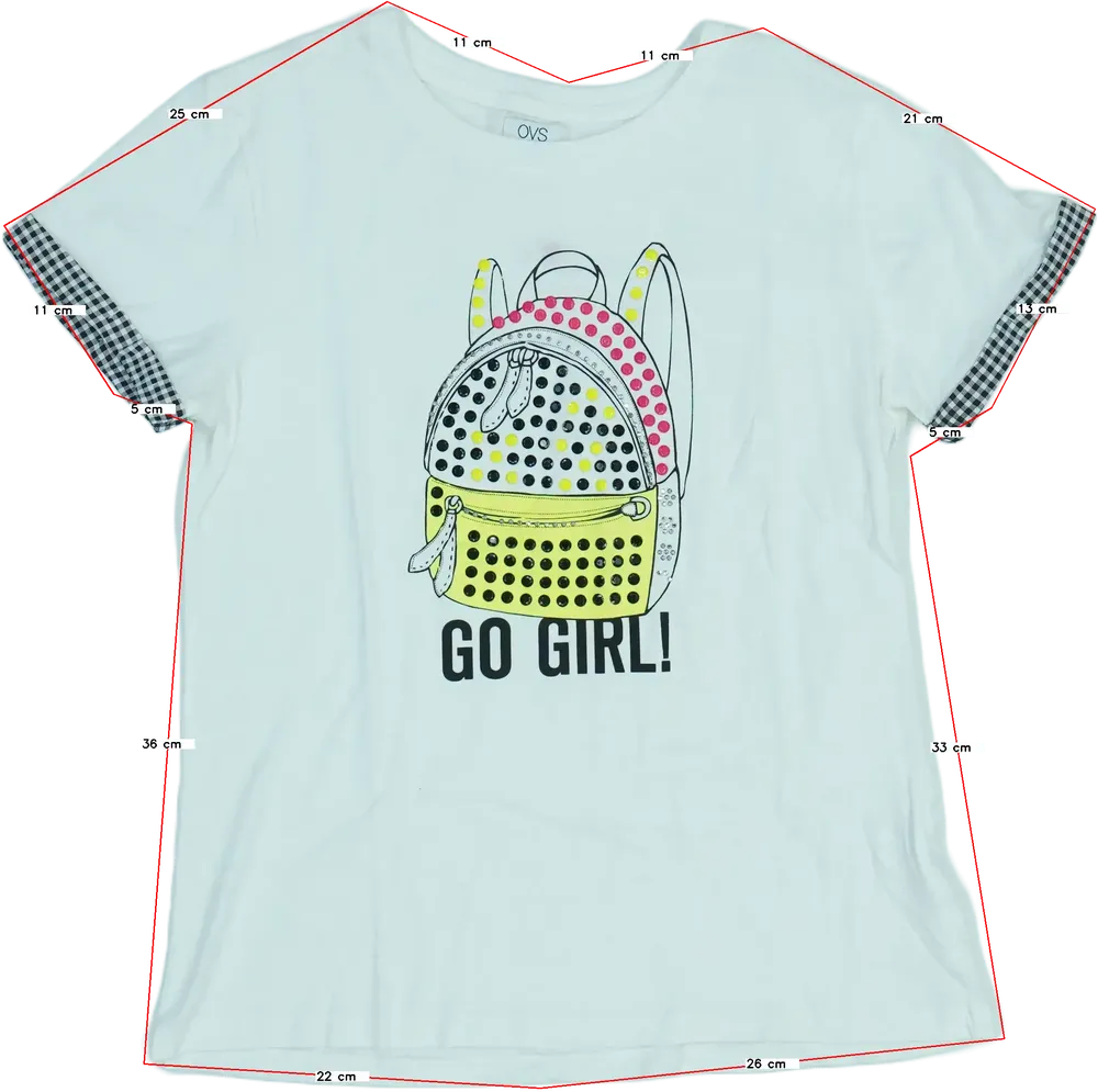 Fehér OVS Póló EU 164 / UK 14 év / US 14 év/XL