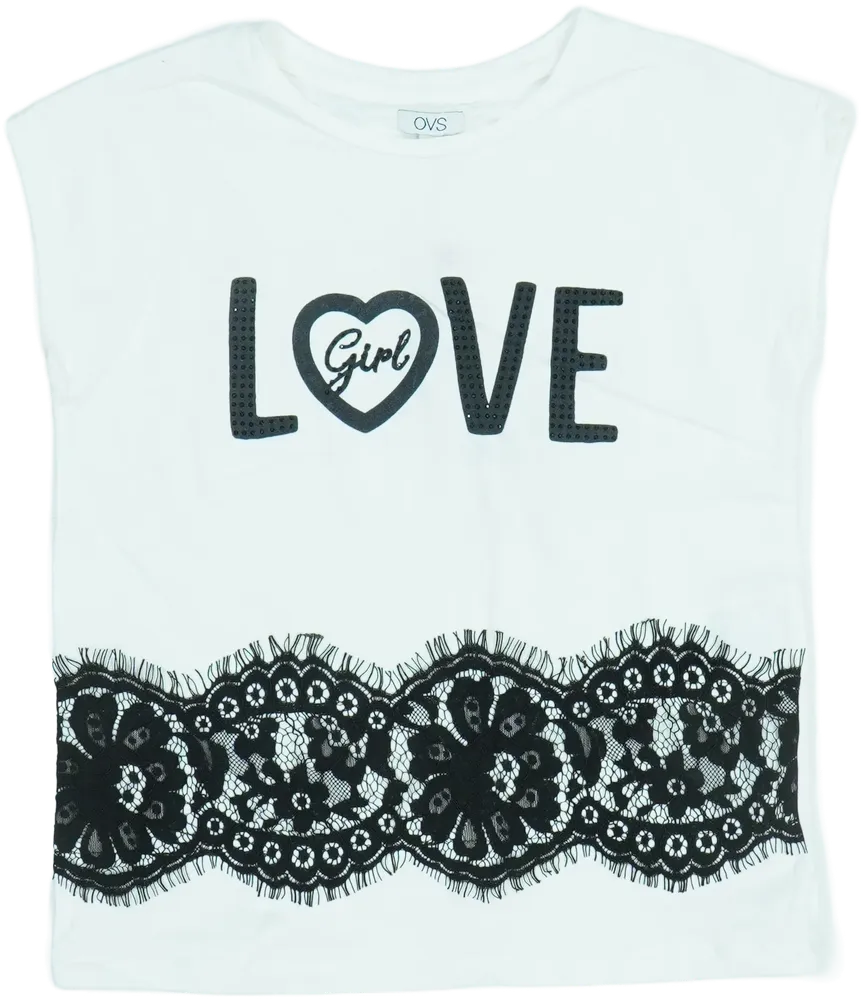 Fehér OVS Póló EU 140 / UK 10 év / US 10 év/L