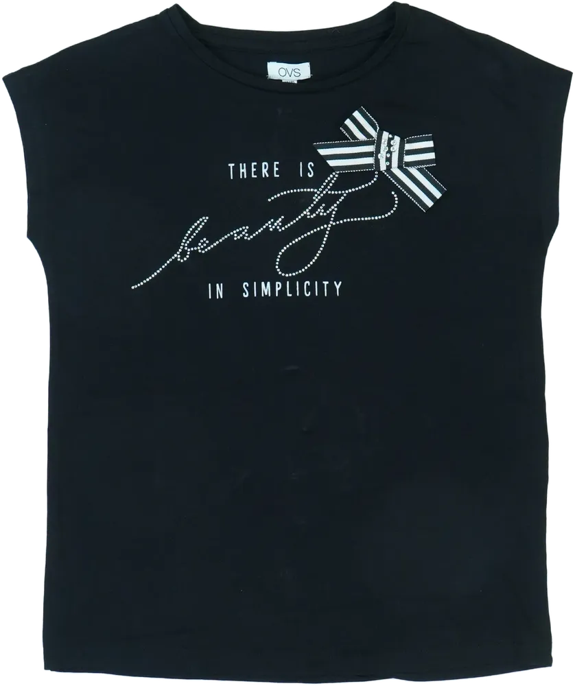 Fekete OVS Póló EU 152 / UK 12 év / US 12 év/L