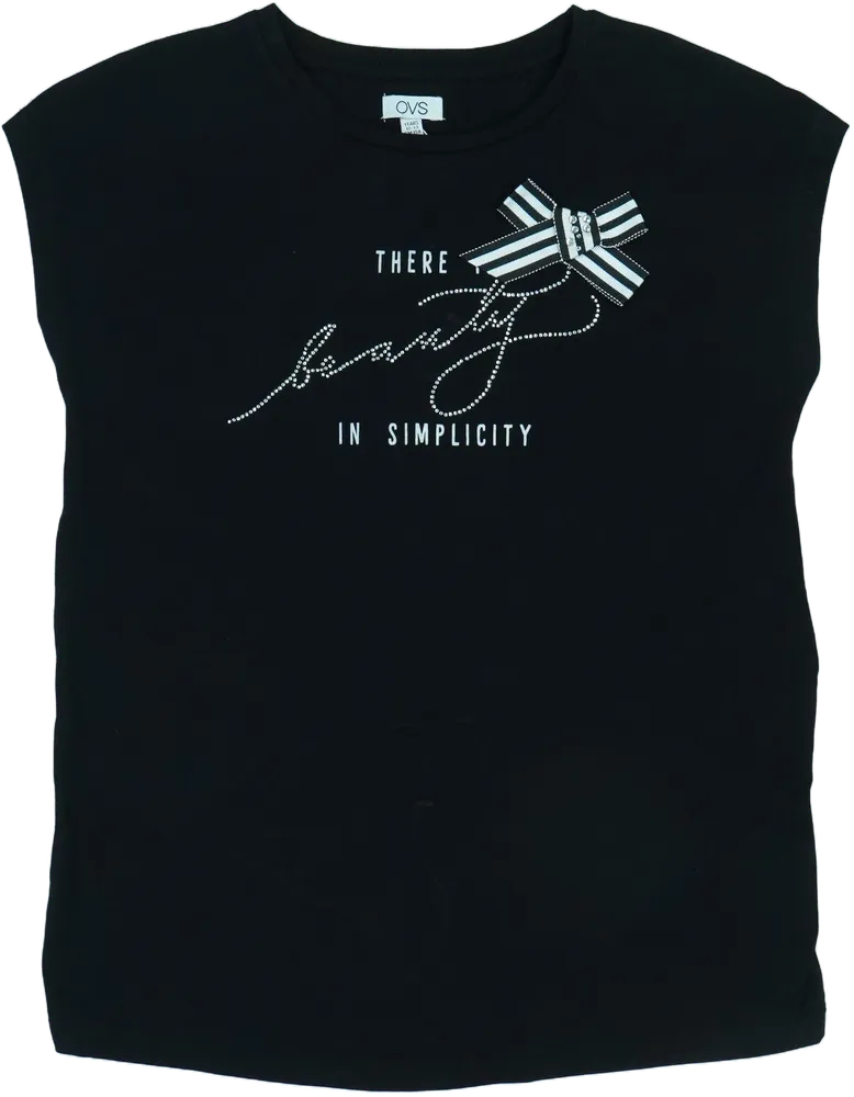 Fekete OVS Póló EU 158 / UK 13 év / US 14 év/XL