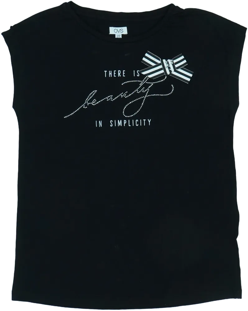 Fekete OVS Póló EU 164 / UK 14 év / US 14 év/XL