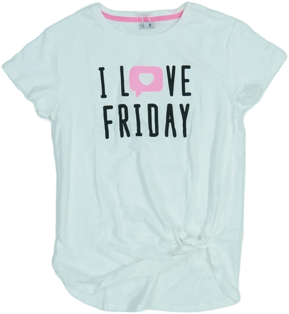 Fehér OVS Póló EU 164 / UK 14 év / US 14 év/XL