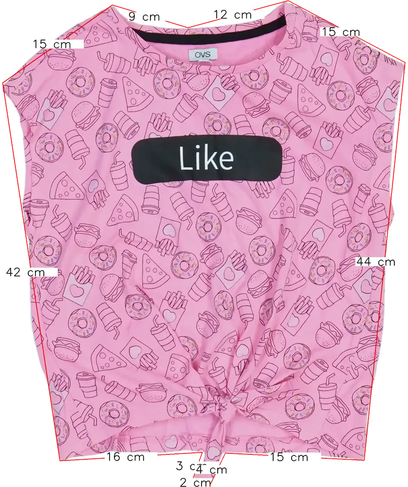 Rózsaszín OVS - Fagottino Póló EU 152 / UK 12 év / US 12 év/L