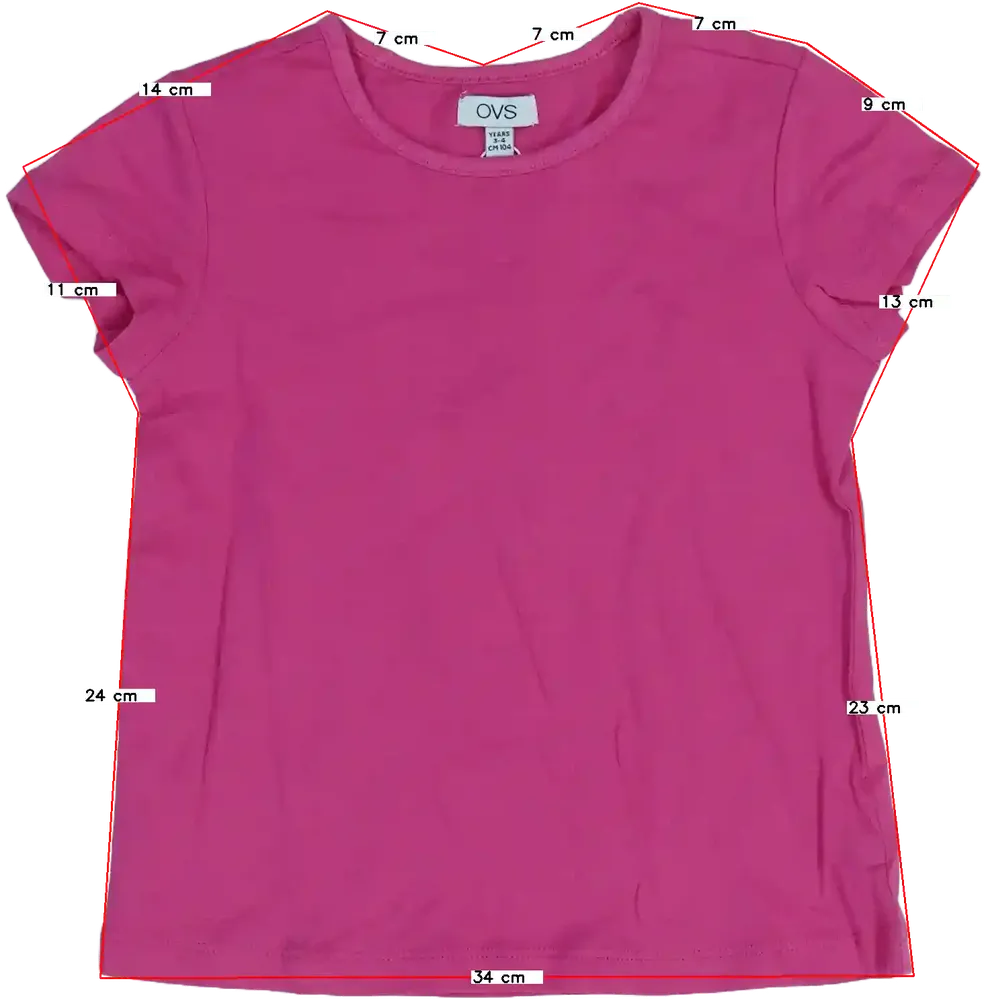 Rózsaszín OVS Póló EU 104 / UK 4 év / US 4T/XS