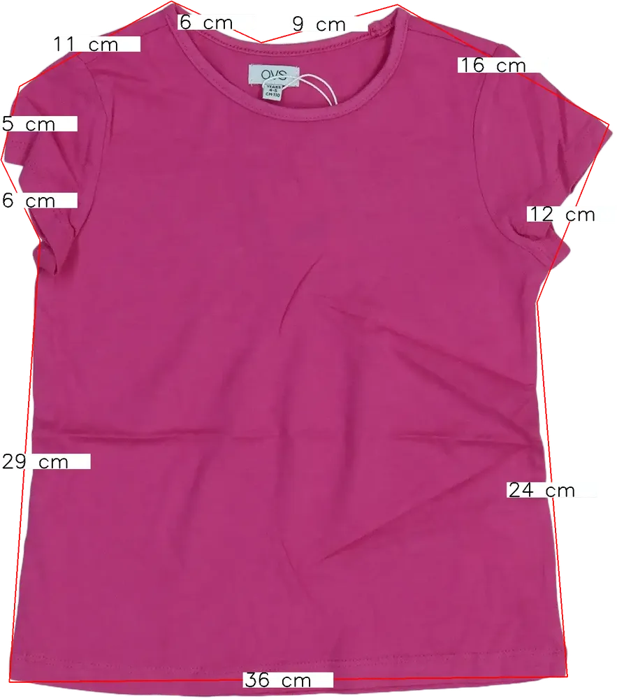 Rózsaszín OVS Póló EU 110 / UK 5 év / US 5 év/XS