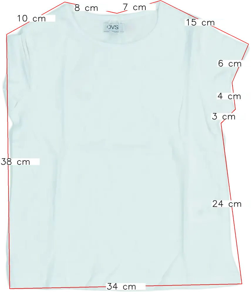 Fehér OVS Póló EU 104 / UK 4 év / US 4T/XS