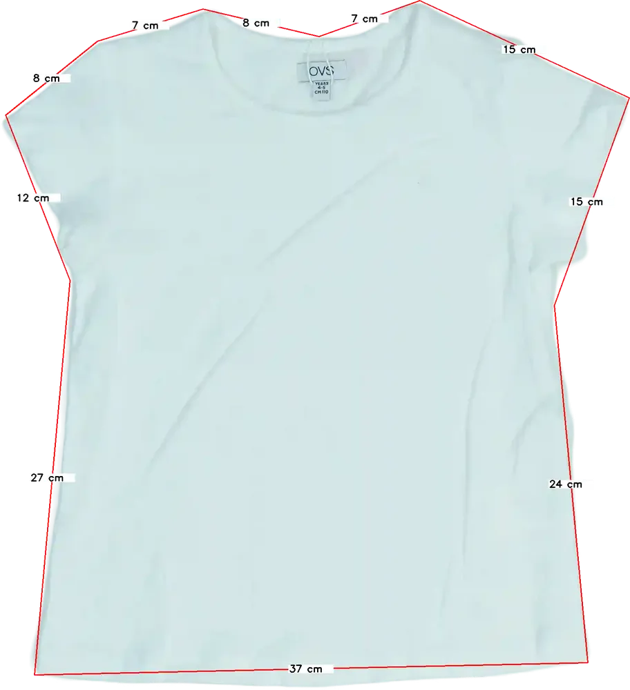 Fehér OVS Póló EU 110 / UK 5 év / US 5 év/XS