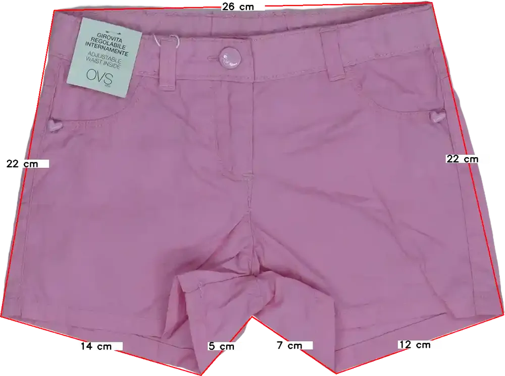 Rózsaszín OVS Rövidnadrág EU 104 / UK 4 év / US 4T/XS