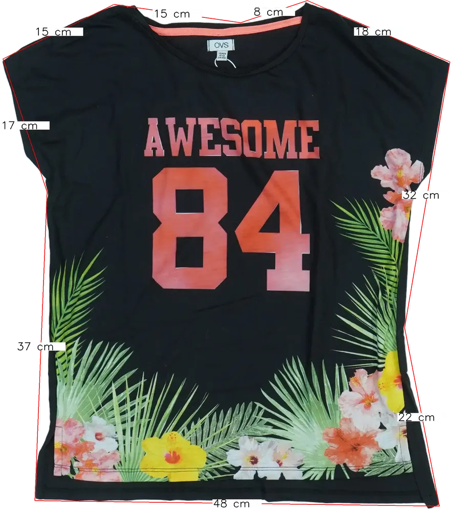 Fekete OVS Póló EU 158 / UK 13 év / US 14 év/XL