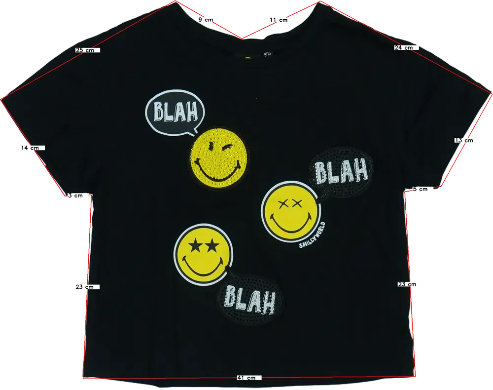 Fekete OVS Póló EU 140 / UK 10 év / US 10 év/L