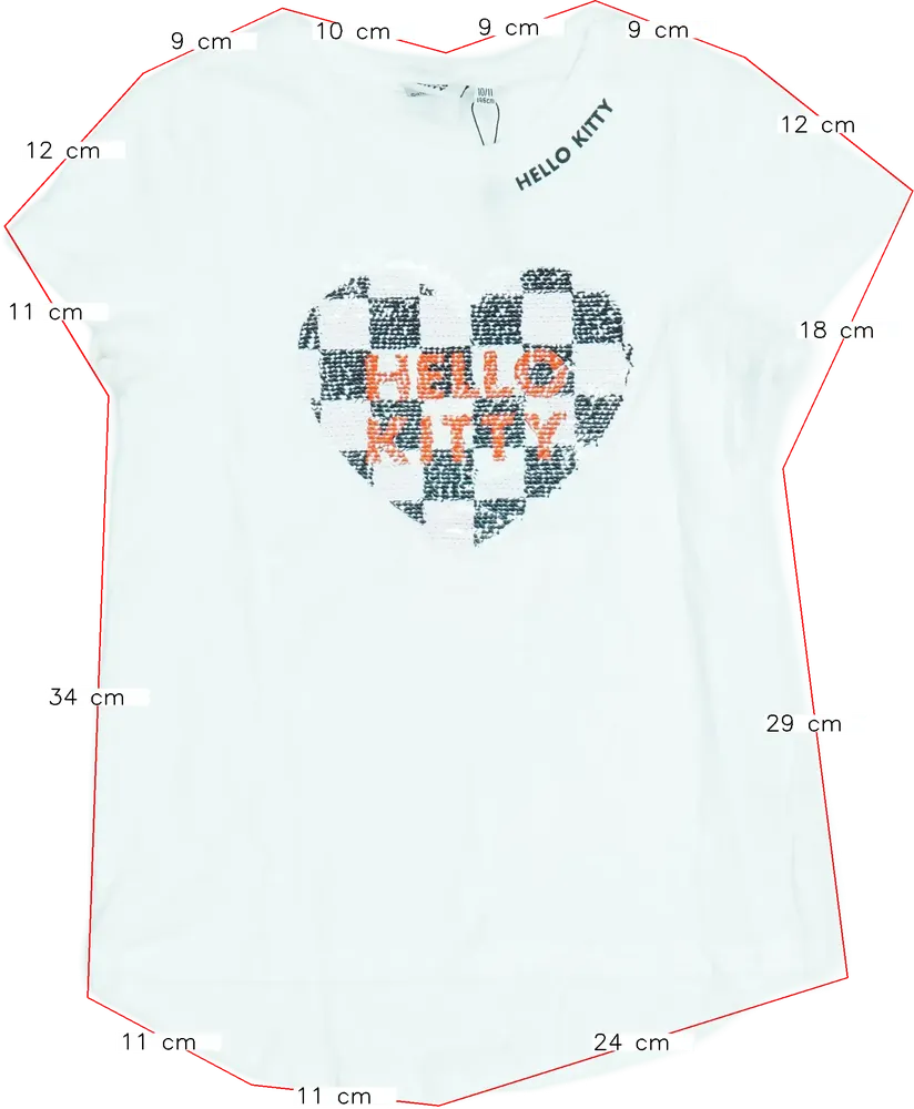 Fehér Sanrio Póló EU 146 / UK 11 év / US 12 év/L