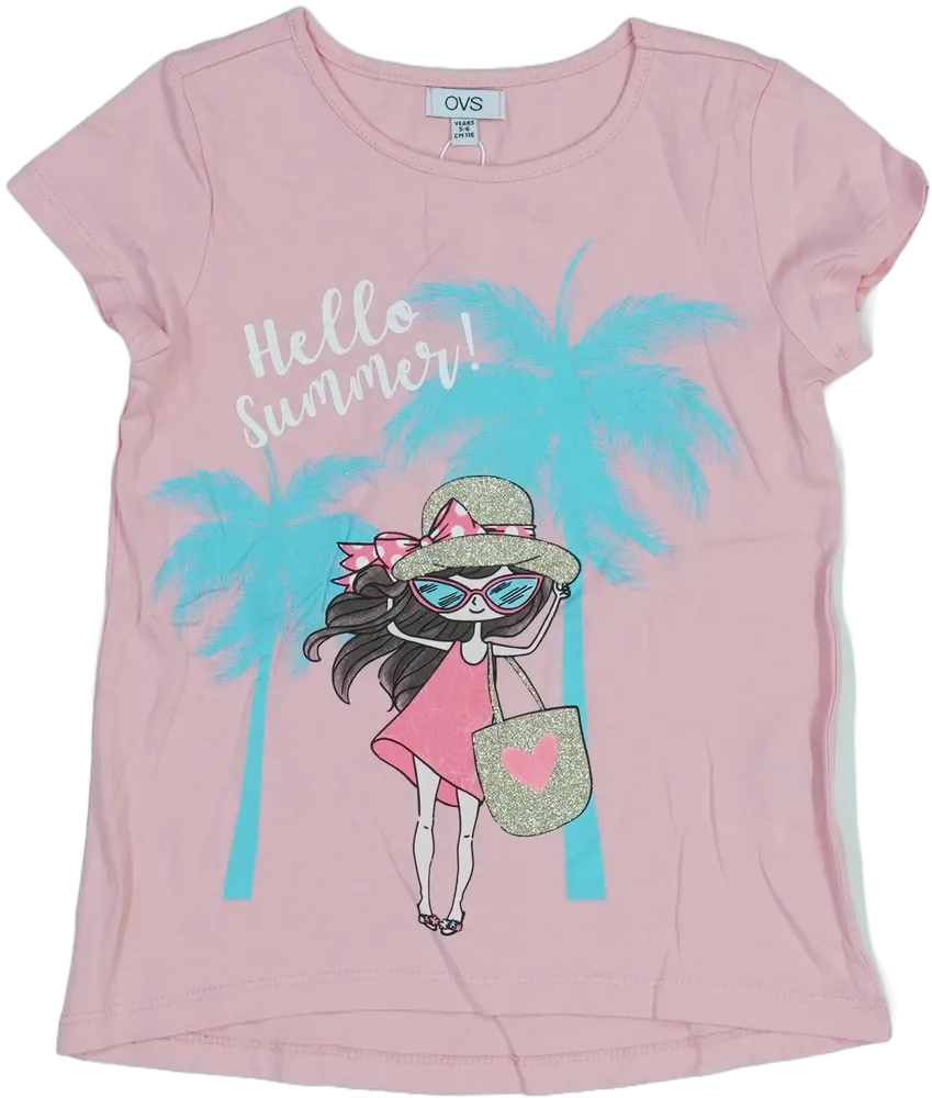Rózsaszín OVS Póló EU 116 / UK 6 év / US 6 év/S