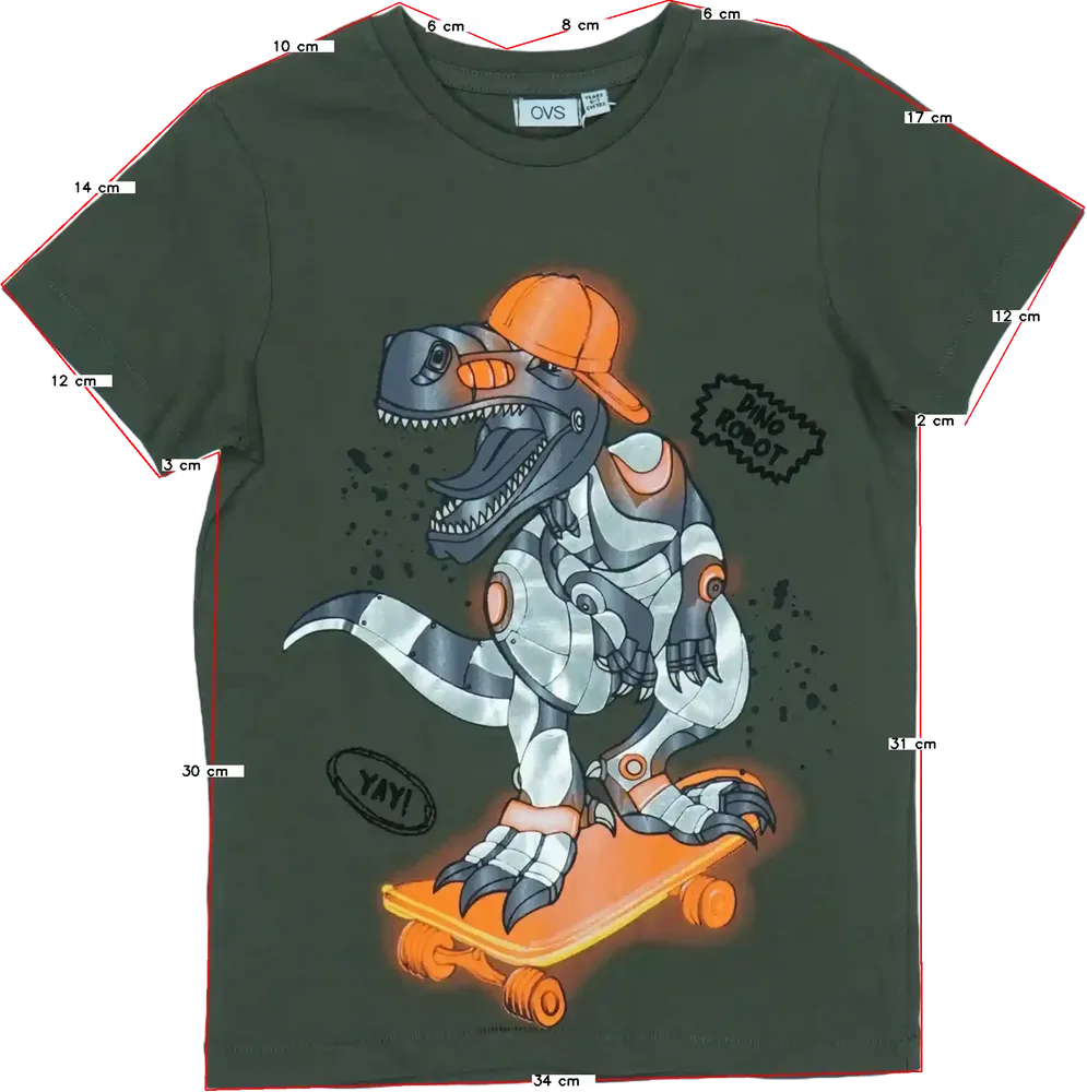 Zöld OVS Póló EU 122 / UK 7 év / US 7 év/M