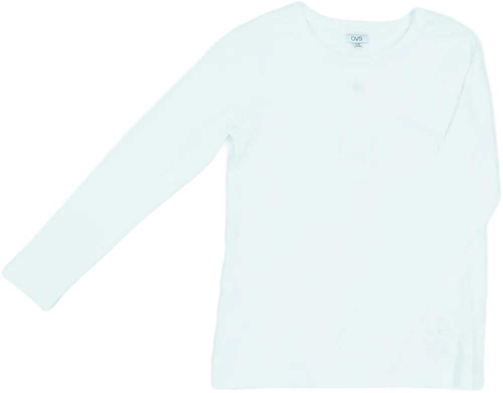 Fehér OVS Hosszú ujjú felső EU 152 / UK 12 év / US 12 év/L