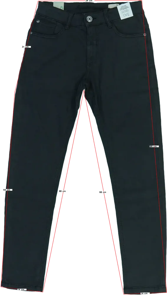 Fekete OVS Farmernadrág EU 158 / UK 13 év / US 14 év/XL