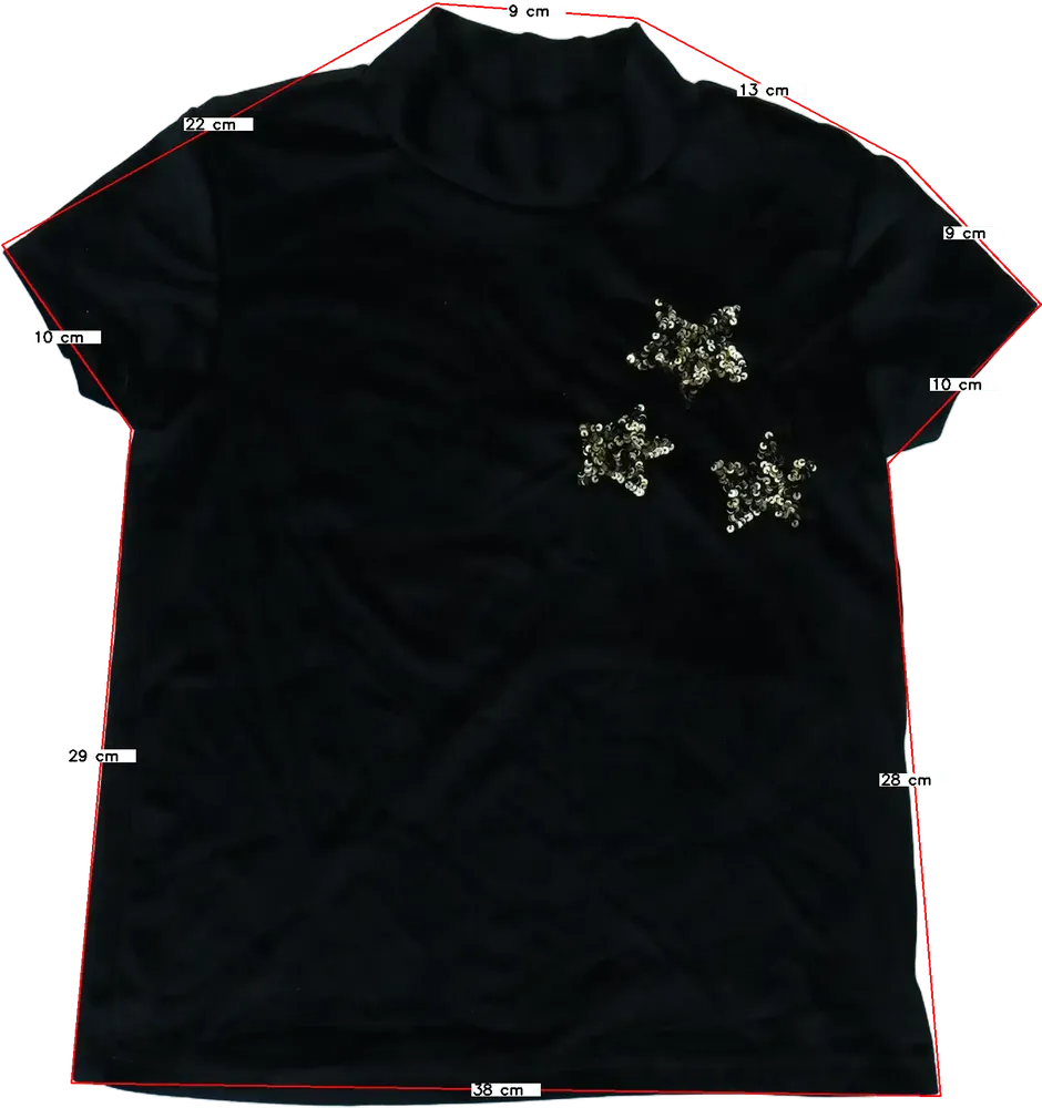 Fekete OVS Póló EU 122 / UK 7 év / US 7 év/M