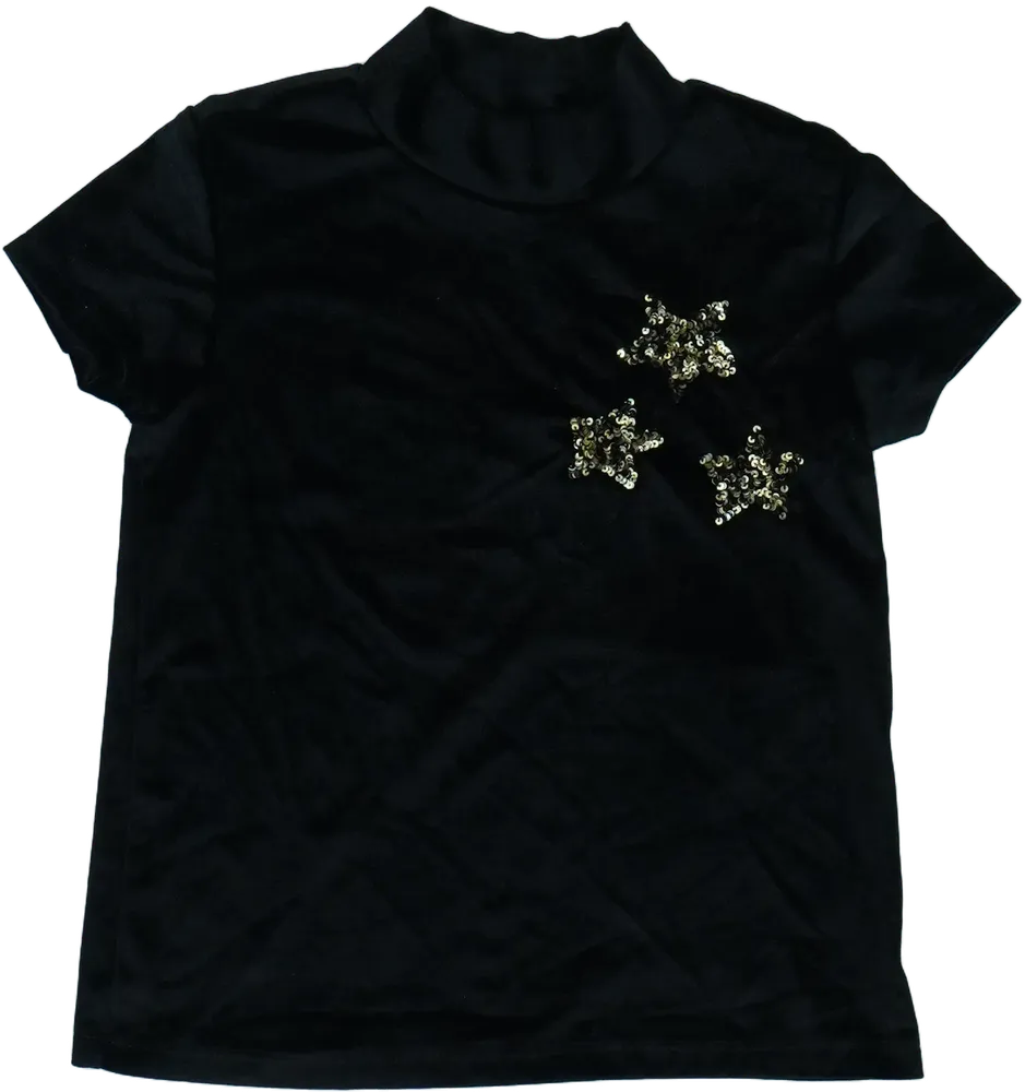 Fekete OVS Póló EU 122 / UK 7 év / US 7 év/M