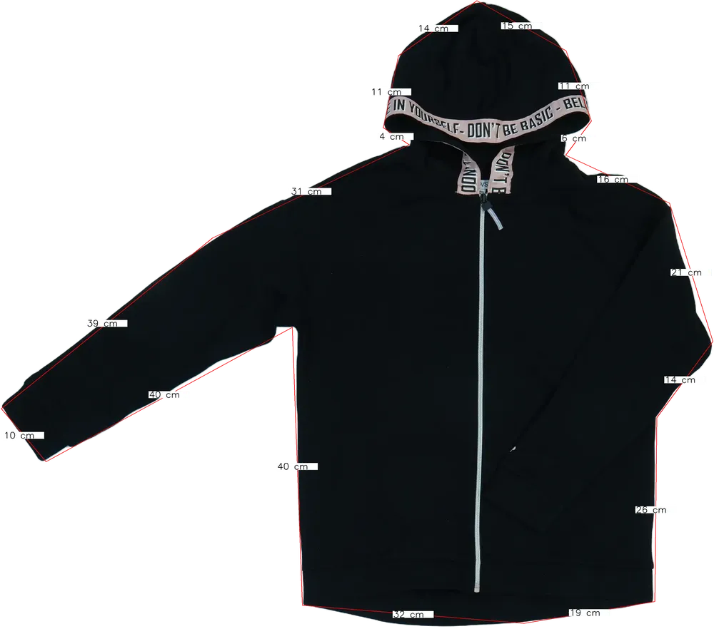 Fekete OVS Kapucnis pulóver EU 170 / UK 15 év / US XL