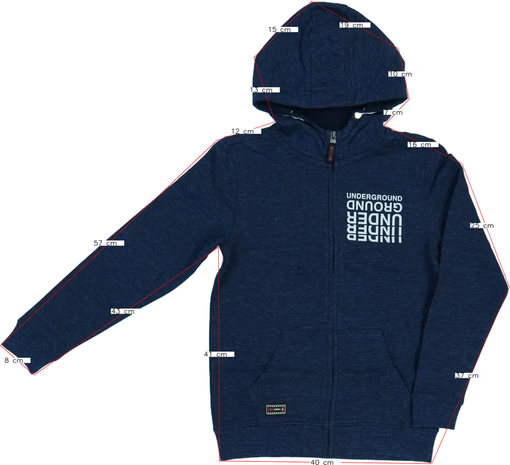 Kék OVS Kapucnis pulóver EU 158 / UK 13 év / US 14 év/XL