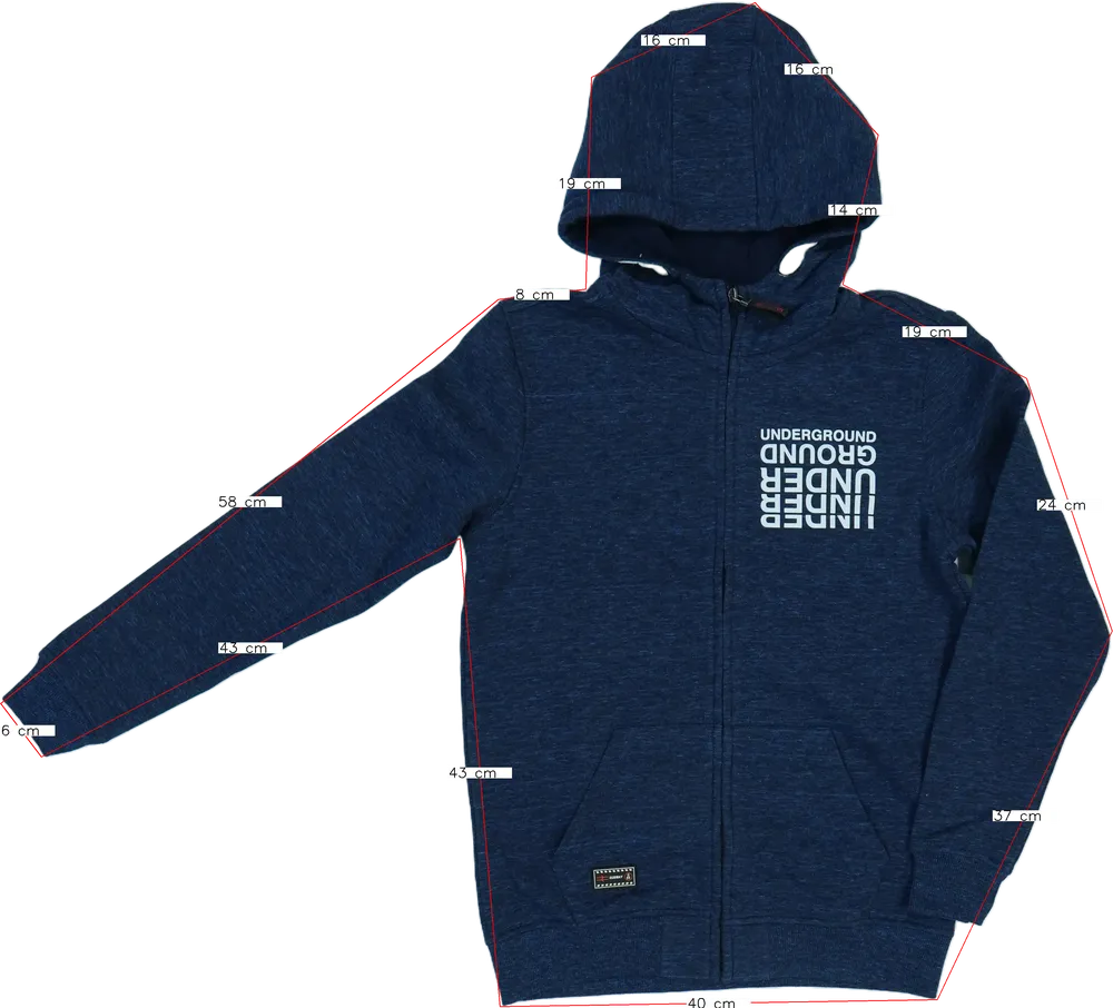 Kék OVS Kapucnis pulóver EU 164 / UK 14 év / US 14 év/XL