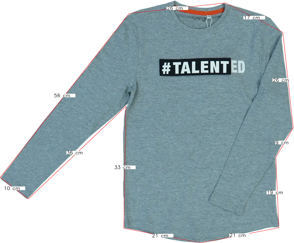 Szürke OVS Hosszú ujjú felső EU 152 / UK 12 év / US 12 év/L