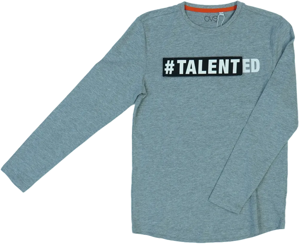 Szürke OVS Hosszú ujjú felső EU 158 / UK 13 év / US 14 év/XL