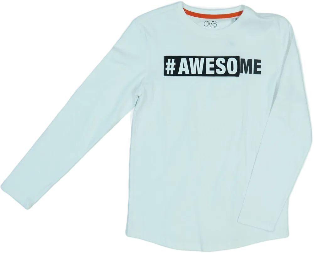 Fehér OVS Hosszú ujjú felső EU 158 / UK 13 év / US 14 év/XL