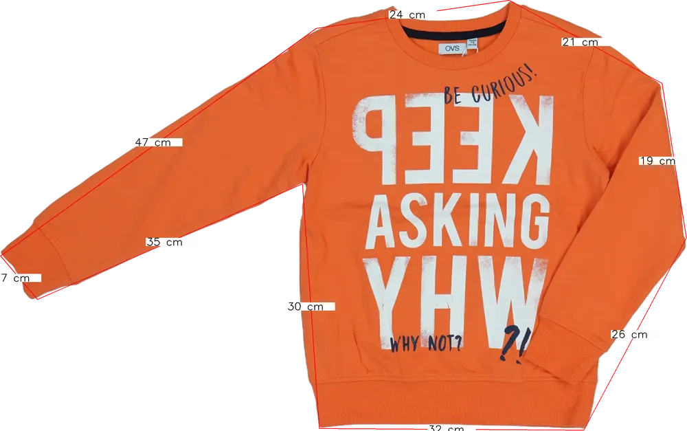 Sárga (narancs) OVS Pulóver EU 128 / UK 8 év / US 8 év/M