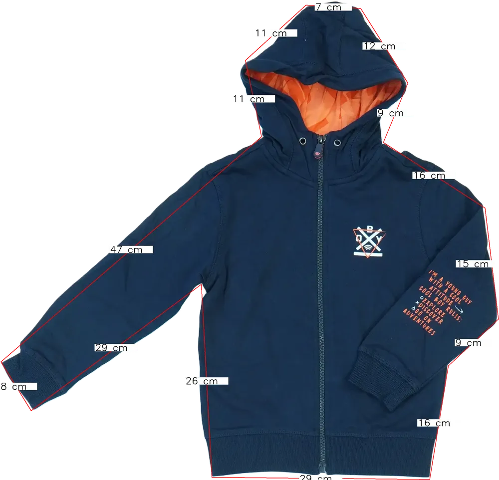 Kék OVS Kapucnis pulóver EU 110 / UK 5 év / US 5 év/XS