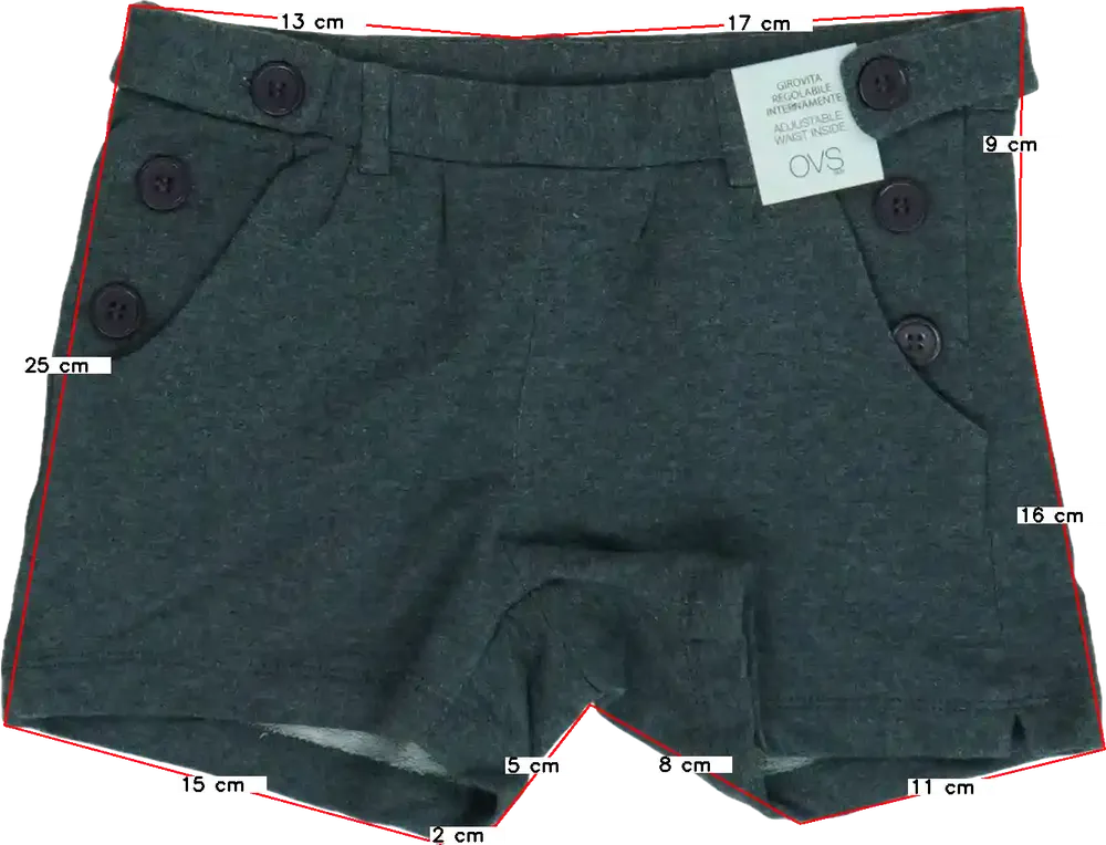 Szürke OVS Rövidnadrág EU 122 / UK 7 év / US 7 év/M