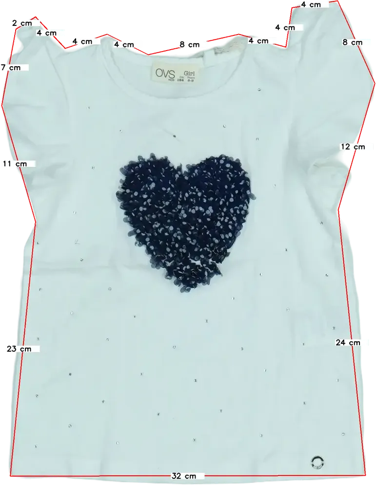 Fehér OVS Póló EU 104 / UK 4 év / US 4T/XS