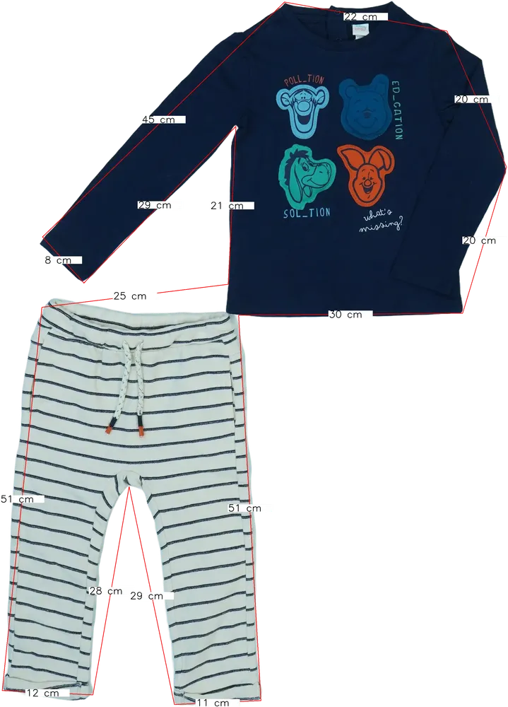 Blue Disney 2-piece set - Top &amp; Bottom EU 98 / UK 3 years / US 3T