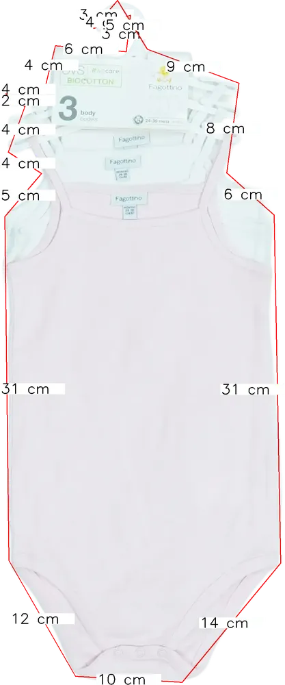 Rózsaszín OVS - Fagottino Csomag - Body EU 92 / UK 2 év / US 2T