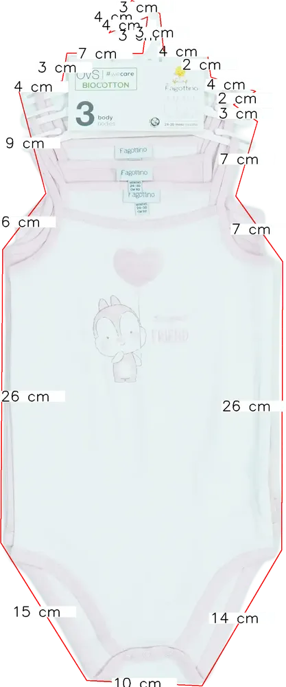 Rózsaszín OVS - Fagottino Csomag - Body EU 92 / UK 2 év / US 2T