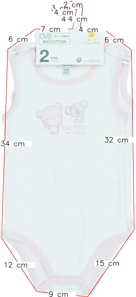 Rózsaszín OVS - Fagottino Csomag - Body EU 86 / UK 12-18 hónap / US 18 hónap