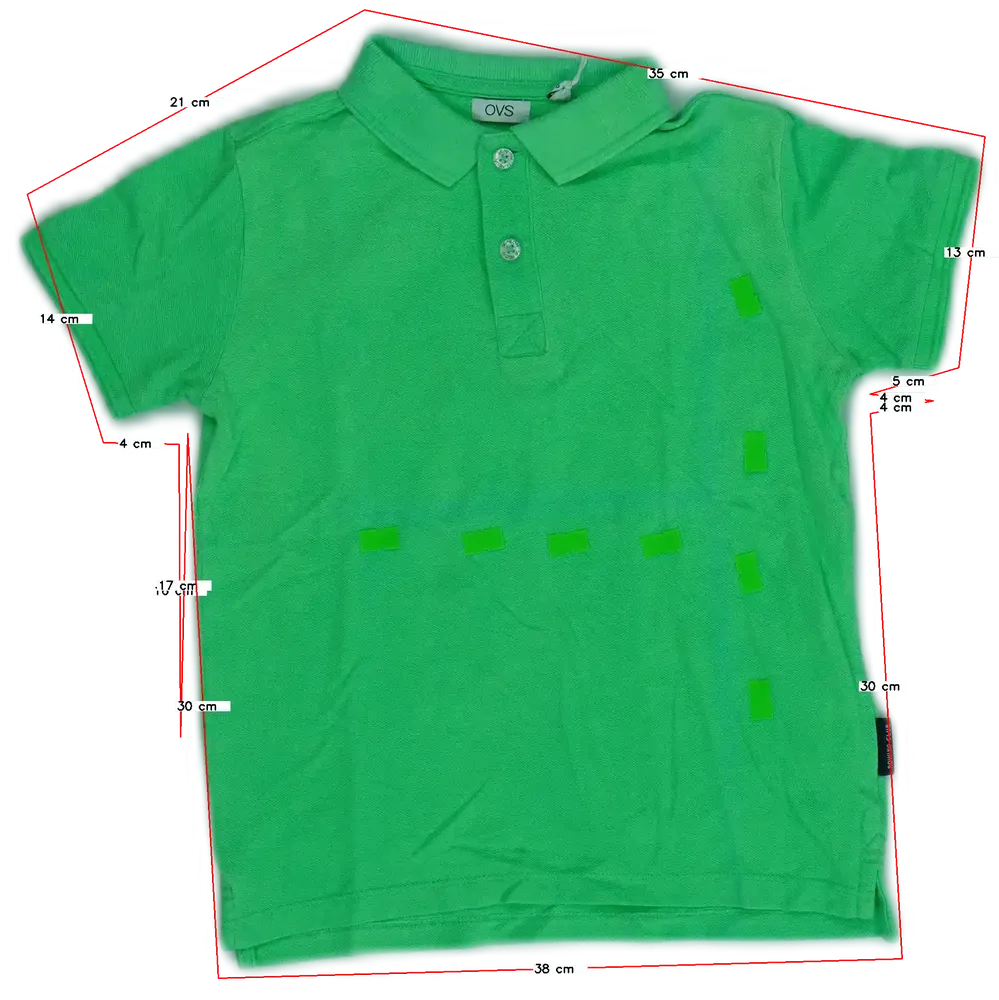 Zöld OVS Galléros póló EU 134 / UK 9 év / US 9 év/L