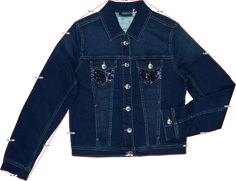 Kék OVS Farmerdzseki EU 170 / UK 15 év / US XL