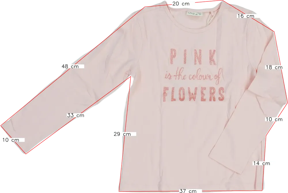 Rózsaszín OVS Hosszú ujjú felső EU 134 / UK 9 év / US 9 év/L