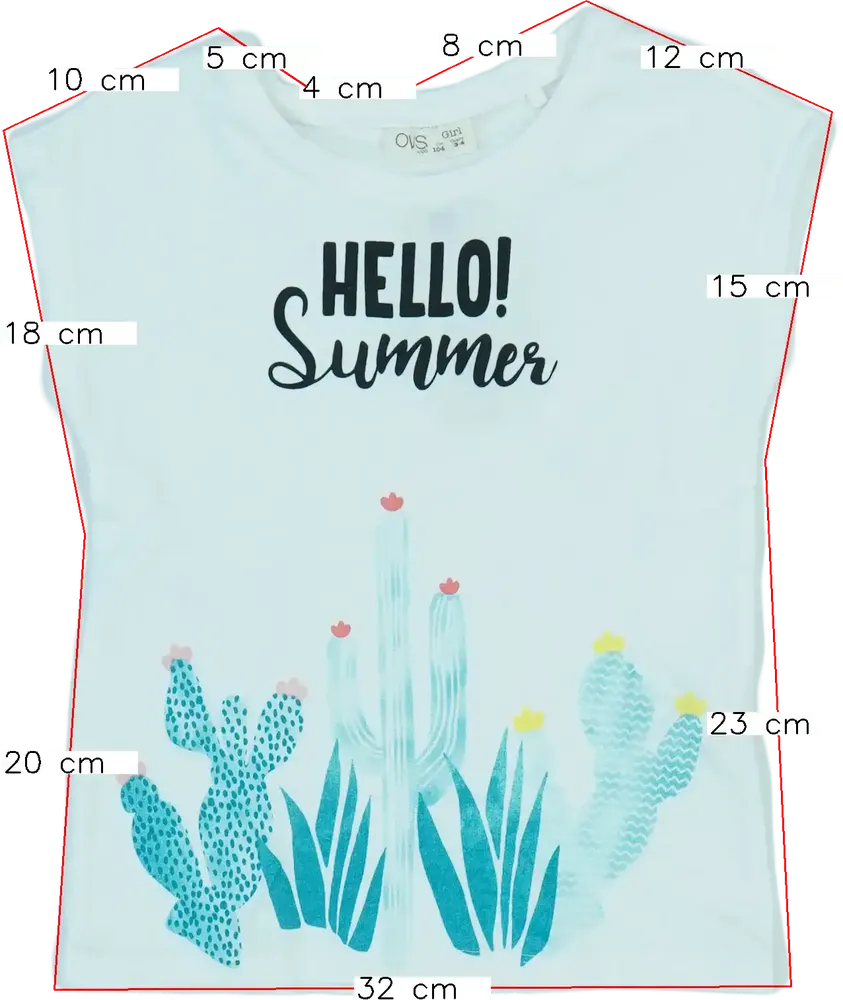 Fehér OVS Póló EU 104 / UK 4 év / US 4T/XS