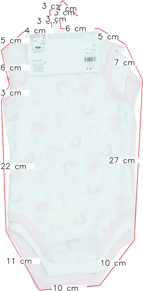 Rózsaszín OVS - Fagottino Csomag - Body EU 68 / UK 3-6 hónap / US 3-6 hónap