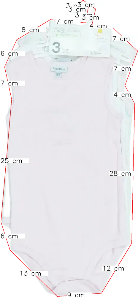 Rózsaszín OVS - Fagottino Csomag - Body EU 92 / UK 2 év / US 2T