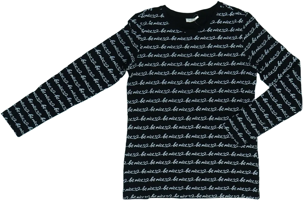 Fekete OVS Hosszú ujjú felső EU 152 / UK 12 év / US 12 év/L