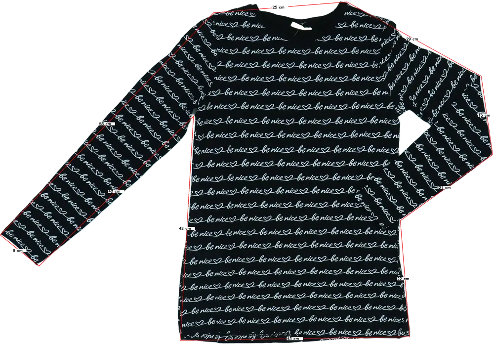 Fekete OVS Hosszú ujjú felső EU 170 / UK 15 év / US XL